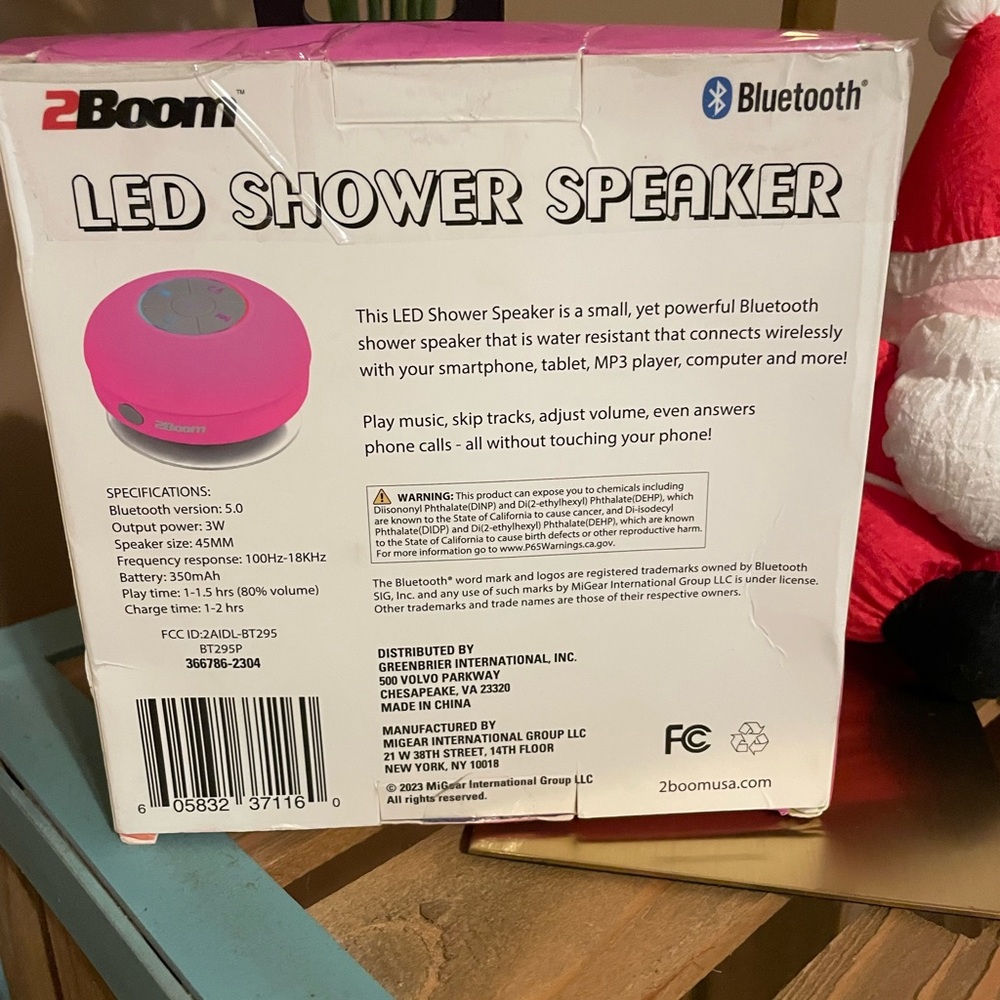 Pink LED Shower Speaker - Picture 2 of 4